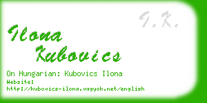 ilona kubovics business card